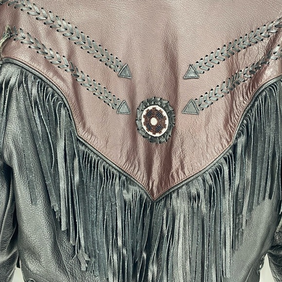 VTG American Top Leather Moto Jacket - Picture 7 of 11